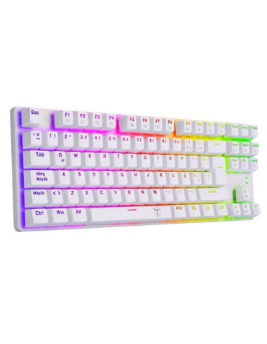 TECLADO T-DAGGER BORA WHITE ( T-TGK315W-RD )...