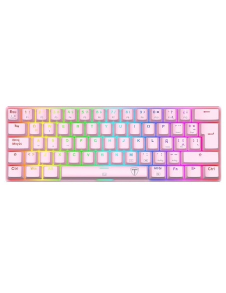 TECLADO T-DAGGER ARENA PINK ( T-TGK321P-RGB ) GAMING | SWITCH RED | LED-RGB