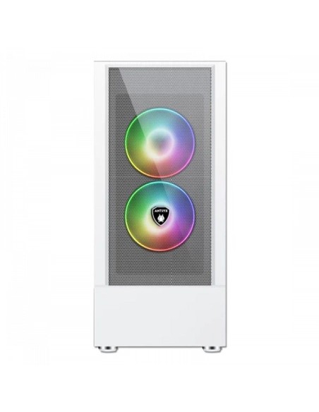CASE GAMER ANTRYX RX 460 MESH WHITE ( AC-RX460MW ) SIN FUENTE | VIDRIO TEMPLADO | LED-ARGB