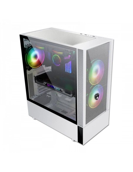 CASE GAMER ANTRYX RX 460 MESH WHITE ( AC-RX460MW ) SIN FUENTE | VIDRIO TEMPLADO | LED-ARGB
