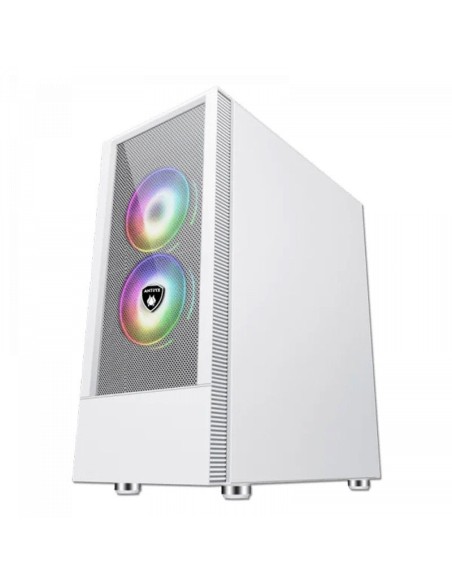 CASE GAMER ANTRYX RX 460 MESH WHITE ( AC-RX460MW ) SIN FUENTE | VIDRIO TEMPLADO | LED-ARGB