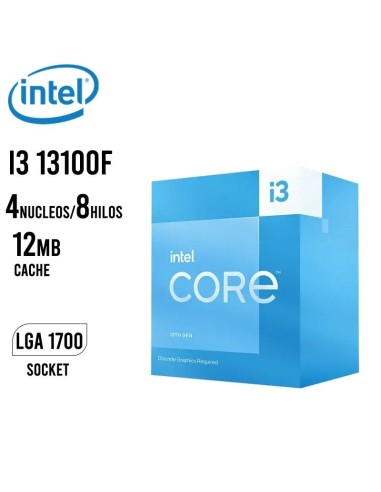 PROCESADOR INTEL CORE I3-13100F 3.4GHZ-12MB ( BX8071513100F ) LGA 1700