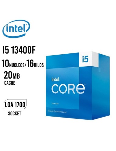 PROCESADOR INTEL CORE I5-13400F 2.5GHZ-20MB ( BX8071513400F ) LGA 1700