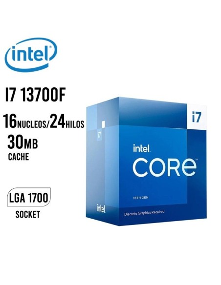 PROCESADOR INTEL CORE I7-13700F 2.1GHZ-30MB ( BX8071513700F ) LGA 1700