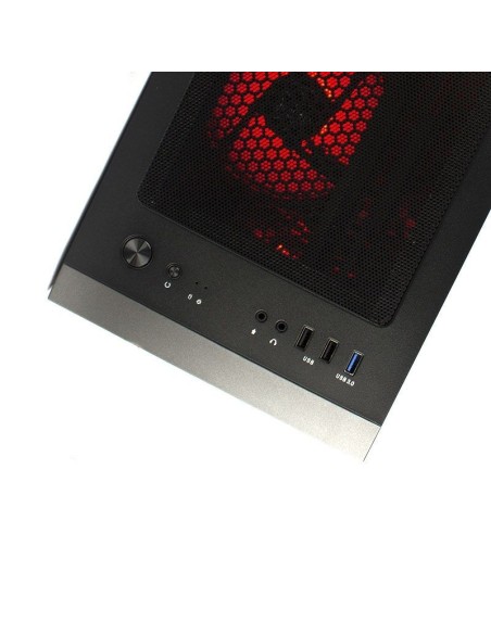 CASE GAMER HALION WARRIOR ( HA-CT660 ) SIN FUENTE | VIDRIO TEMPLADO | LED-RGB