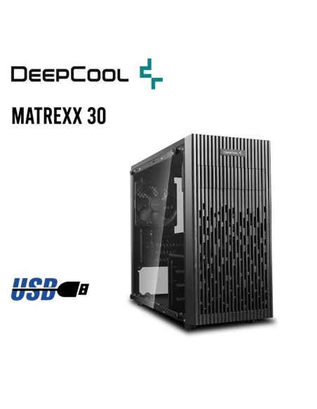 CASE DEEP COOL MATREXX 30 ( DP-MATX-MATREXX30 )  SIN FUENTE | VIDRIO TEMPLADO