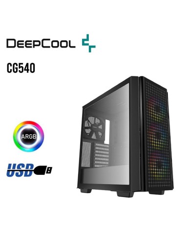 CASE DEEP COOL CG540 ( R-CG540-BKAGE4-G-1 ) S/FUENTE | VIDRIO TEMPLADO | LED-ARGB
