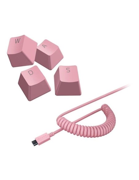 SET DE TECLAS RAZER PBT KEYCAP + CABLE EN ESPIRAL QUARTZ PINK UNIVERSAL USB-C (RC21-01491000-R3M1)