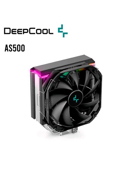 COOLER PARA PROCESADOR DEEPCOOL AS500 ( R-AS500-BKNLMN-G ) FAN 14MM | LED-ARGB