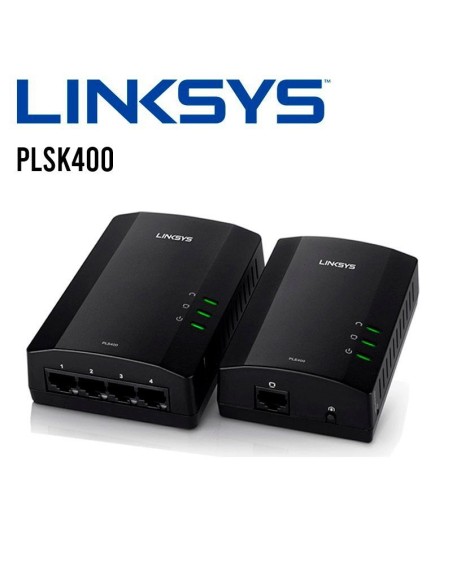 ADAPTADOR DE RED KIT POWERLINE LINKSYS AV 4 PUERTOS PLSK400