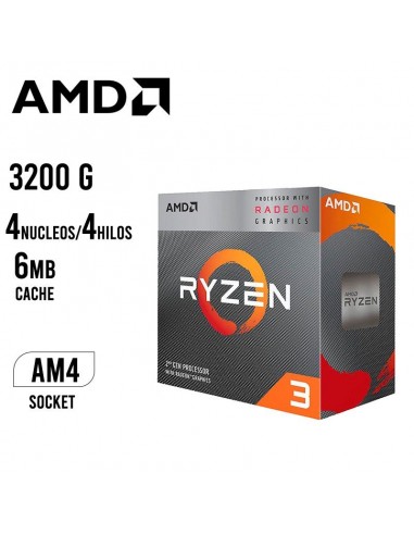 PROCESADOR AMD RYZEN 3 3200G (YD3200C5FHBOX) 3.6GHZ 6.0MB | AM4