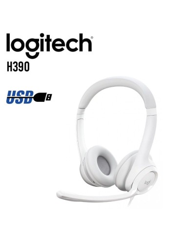 AUDIFONO LOGITECH H390 (981-001285) USB | NOISE CANCELLING | WHITE