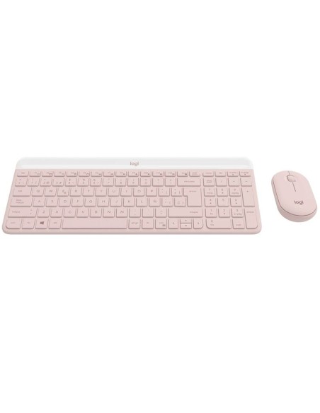 KIT LOGITECH MK470 (920-011312) TECLADO + MOUSE  WIRELESS| SLIM | ROSE