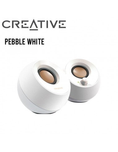 PARLANTE CREATIVE PEBBLE WHITE 4.4W 2.0 USB 3.5MM (06MF168000010)