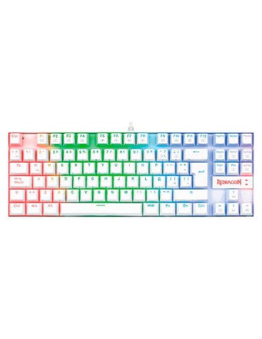 TECLADO GAMER REDRAGON KUMARA WHITE ( K552W-RGB...