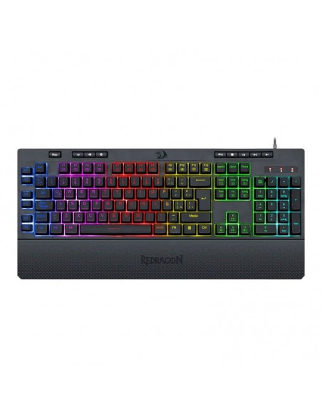 TECLADO GAMER REDRAGON SHIVA BLACK ( K512-RGB ) SEMI-MECANICO | LED-RGB