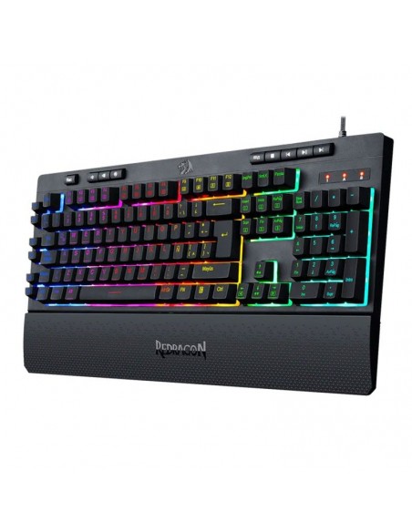 TECLADO GAMER REDRAGON SHIVA BLACK ( K512-RGB ) SEMI-MECANICO | LED-RGB