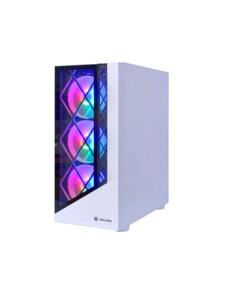 CASE GAMER HALION DRAGON CR15 WHITE ( CR15 WHITE ) 500W | VIDRIO TEMPLADO | LED-RAINBOW