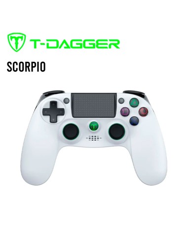 GAMEPAD T-DAGGER SCORPIO WHITE ( T-TGP802W-1 ) BT | PC | PS3 | PS4