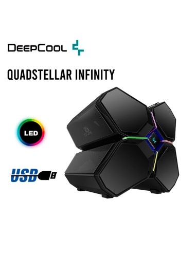 CASE GAMER DEEP COOL QUADSTELLAR INFINITY V.TEMPLADO S/FUENTE  ( R-QUADSTELLAR-G-1 )
