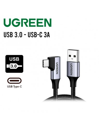 CABLE USB UGREEN CARGA RAPIDO USB 3.0 - USB - C 3A 1 METRO ( 20299 )