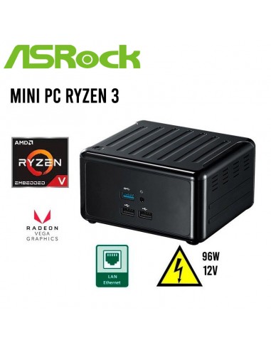NUC MINI PC RYZEN 3 -V1000M BAREBONE ASROCK 4X4 EMBEDDED V-SERIES 32GB SODIMM DDR4 3200MHZ RADEON VEGA 8 GRAPHICS