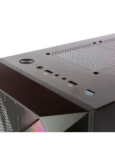 CASE GAMER HALION STUKA ( CR11 ) 500W | VIDRIO TEMPLADO | LED-RGB