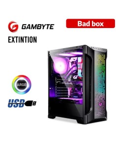 CASE GAMBYTE EXTINTION S/ FUENTE / NEGRO / 1 PANEL