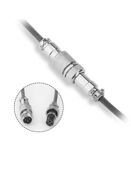 CABLE DE TECLADO REDRAGON USB-C EN ESPIRAL WHITE ( A115 WHITE )