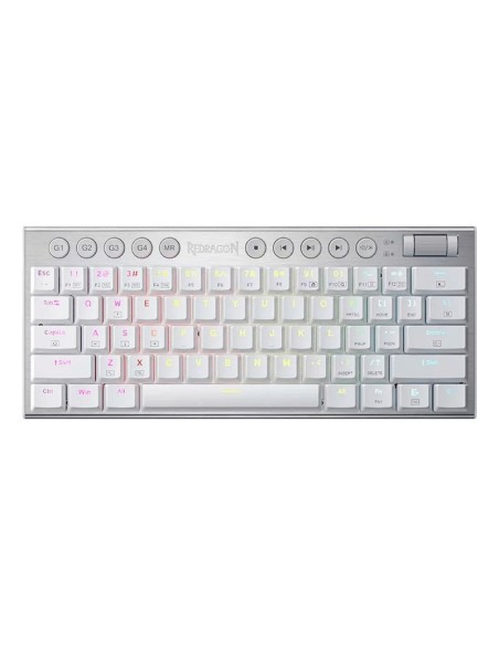 TECLADO GAMER REDRAGON HORUS MINI WHITE ( K632W-RGB RED ) SWITCH RED | USB TIPO C | LED-RGB