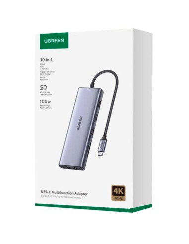 HUB UGREEN CM498 10 EN 1 ( CM498 ) 3 USB 3.0 -...