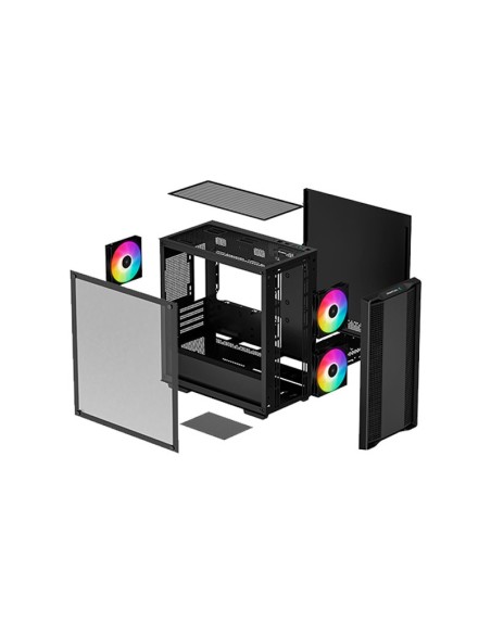 CASE DEEPCOOL CC360 ARGB ( R-CC360-BKAPM3-G-1 ) S/FUENTE | PANEL DE VIDRIO | LED-ARGB