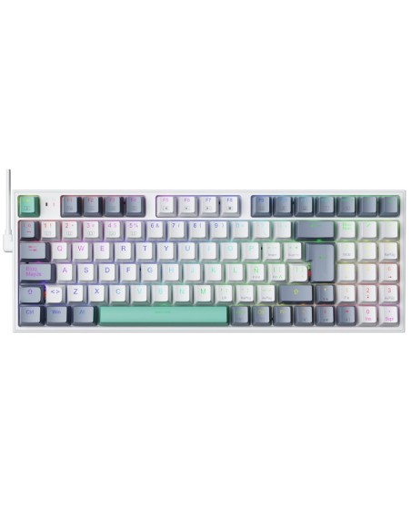 TECLADO GAMER MACHENIKE K500 WHITE ( K500-B94 ) SWITCH RED | LED-RGB