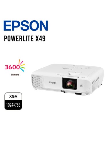 PROYECTOR EPSON POWERLITE X49 XGA 1024X768 3600LUMENES (V11H982020)PARLANTE MONOAURAL
