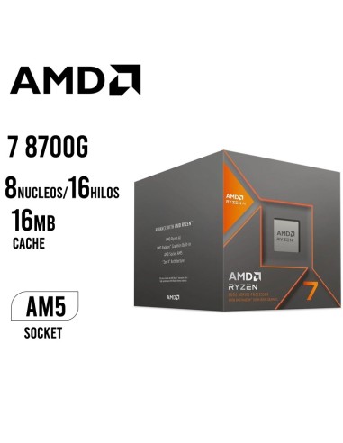 PROCESADOR AMD RYZEN 7 8700G 4.2GHZ - 16MB ( 100-100001236BOX ) AM5