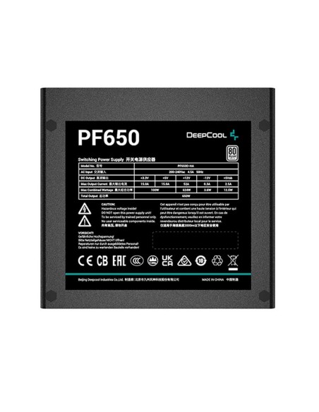 FUENTE DE PODER DEEP COOL 650W PF650 ( R-PF650D-HA0B-US ) 80 PLUS WHITE