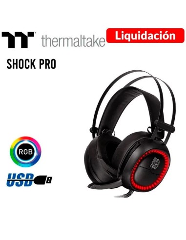 AUDIFONO THERMALTAKE SHOCK PRO (HT-SHK-DIECBK-25) RGB | 7.1