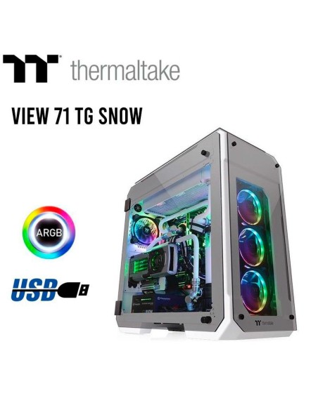 CASE THERMALTAKE VIEW 71 TG SNOW ( CA-1I7-00F6WN-00 ) 4 PANELES DE VIDRIO TEMPLADO | ARGB