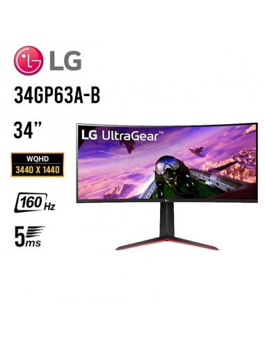 Monitor Lg 34 Wqhd Curvo Ultrawide Hdmi Dp Black