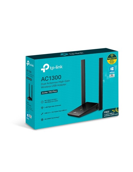 ADAPTADOR USB TP-LINK AC1300 DOBLE BANDA ARCHER T4U PLUS WIRELESS
