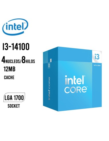 PROCESADOR INTEL CORE I3-14100 3.50 GHZ - 12MB LGA 1700 (BX8071514100)