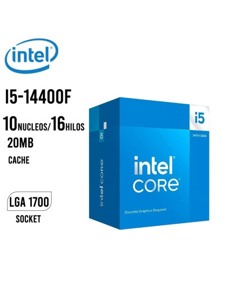 PROCESADOR INTEL CORE I5-14400F 2.50 GHZ - 20MB ( BX8071514400F ) LGA 1700