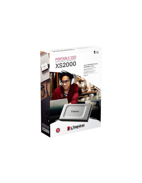 DISCO SSD EXTERNO KINGSTON 1 TB ( SXS2000/1000G ) PLATA | USB 3.2 GEN 2X2