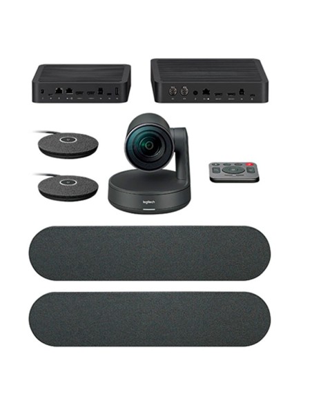 CAMARA WEB LOGITECH B2B RALLY PLUS BUNDLE 4K LARGE ROOM BLACK (960-001225)