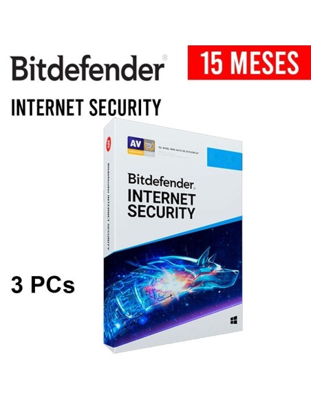 ANTIVIRUS BITDEFENDER INTERNET SECURITY 3 PCS 15 MESES (B11020051)
