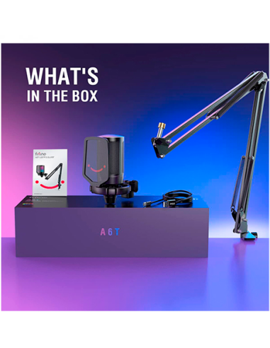 MICROFONO FIFINE A6T + BRAZO ( A6T-B ) BLACK |...