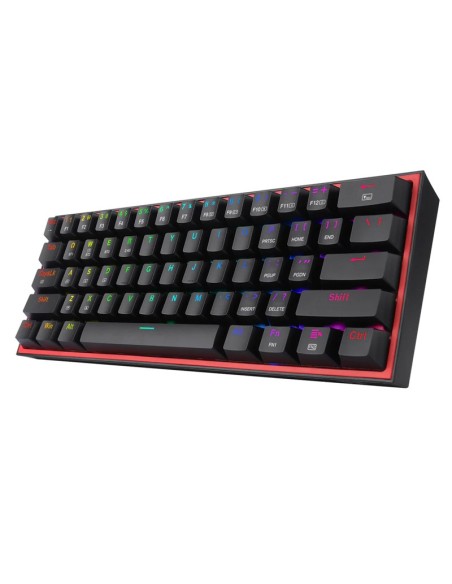 TECLADO GAMER REDRAGON FIZZ PRO BLACK ( K616-RGB BK-SP ) CABLE - USB 2.4G - BT | WIRELESS | SWITCH RED | LED-RGB