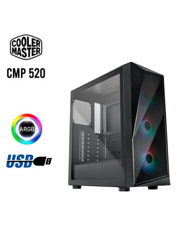 CASE COOLER MASTER CMP 520 ( CP520-KGNN-S00 ) S/FUENTE | VIDRIO TEMPLADO | LED-ARGB
