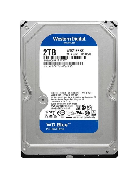 DISCO DURO WESTERN DIGITAL BLUE 2TB (WD20EZBX) 7200RPM|256MB