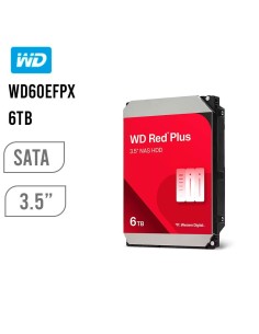 DISCO DURO WESTERN DIGITAL RED PLUS 6TB (WD60EFPX) 5400...